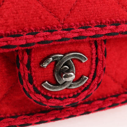 Chanel Matelasse Chain Wool Red