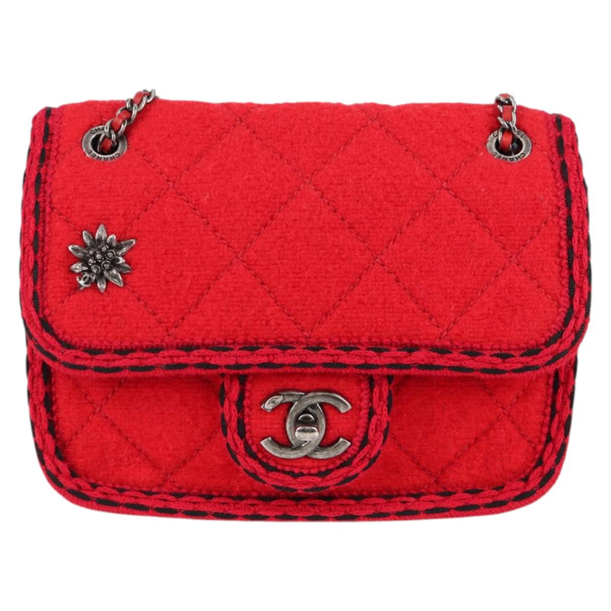 Chanel Matelasse Chain Wool Red