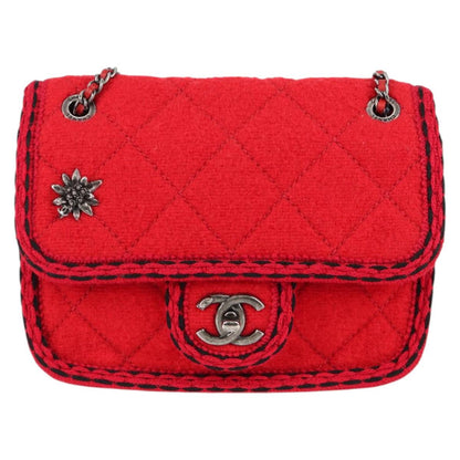 Chanel Matelasse Chain Wool Red