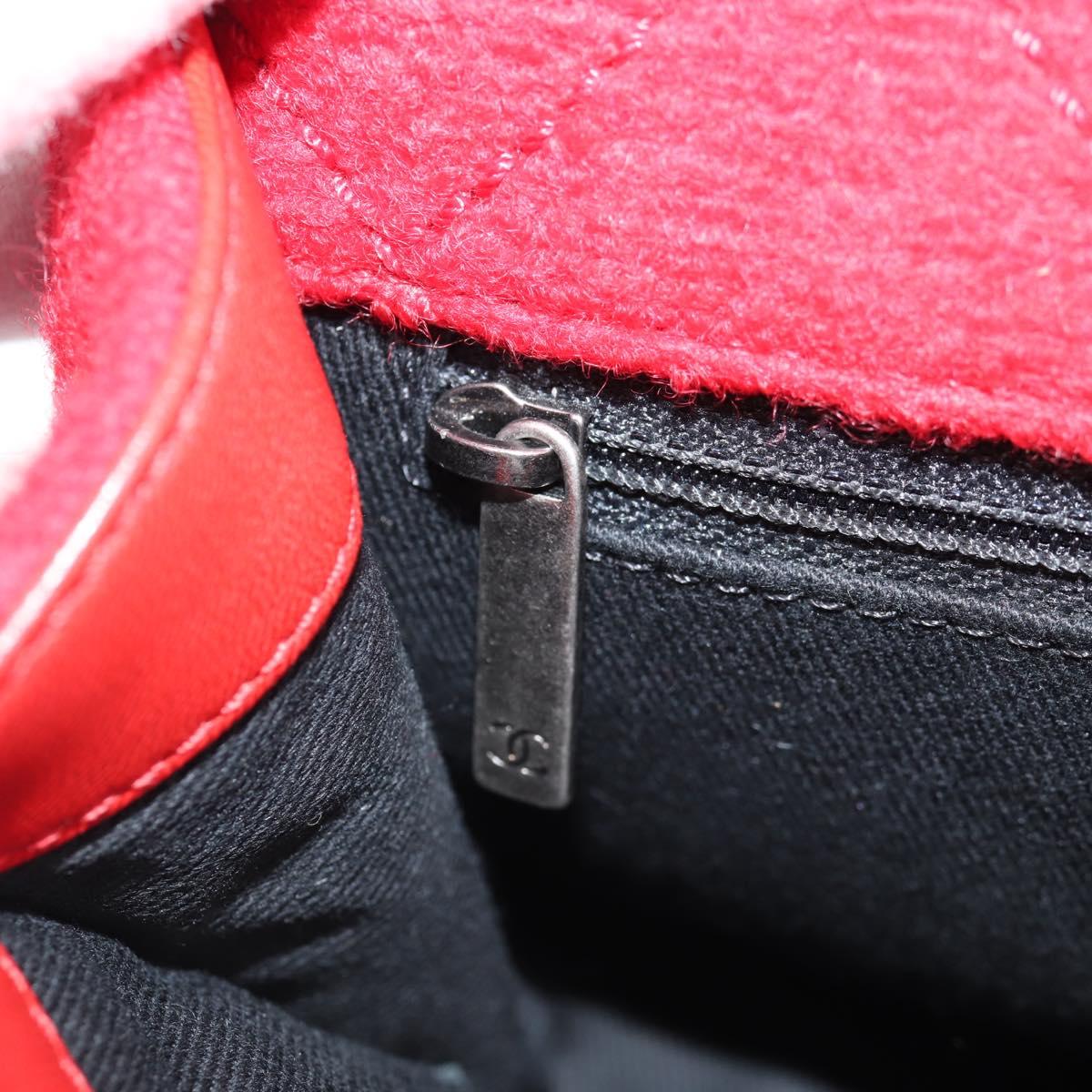 Chanel Matelasse Chain Wool Red