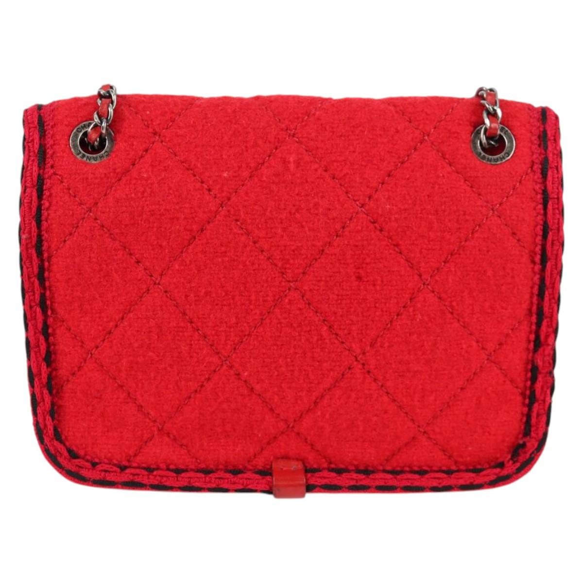 Chanel Matelasse Chain Wool Red