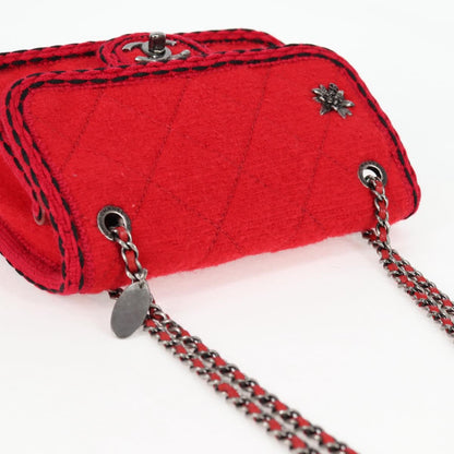 Chanel Matelasse Chain Wool Red