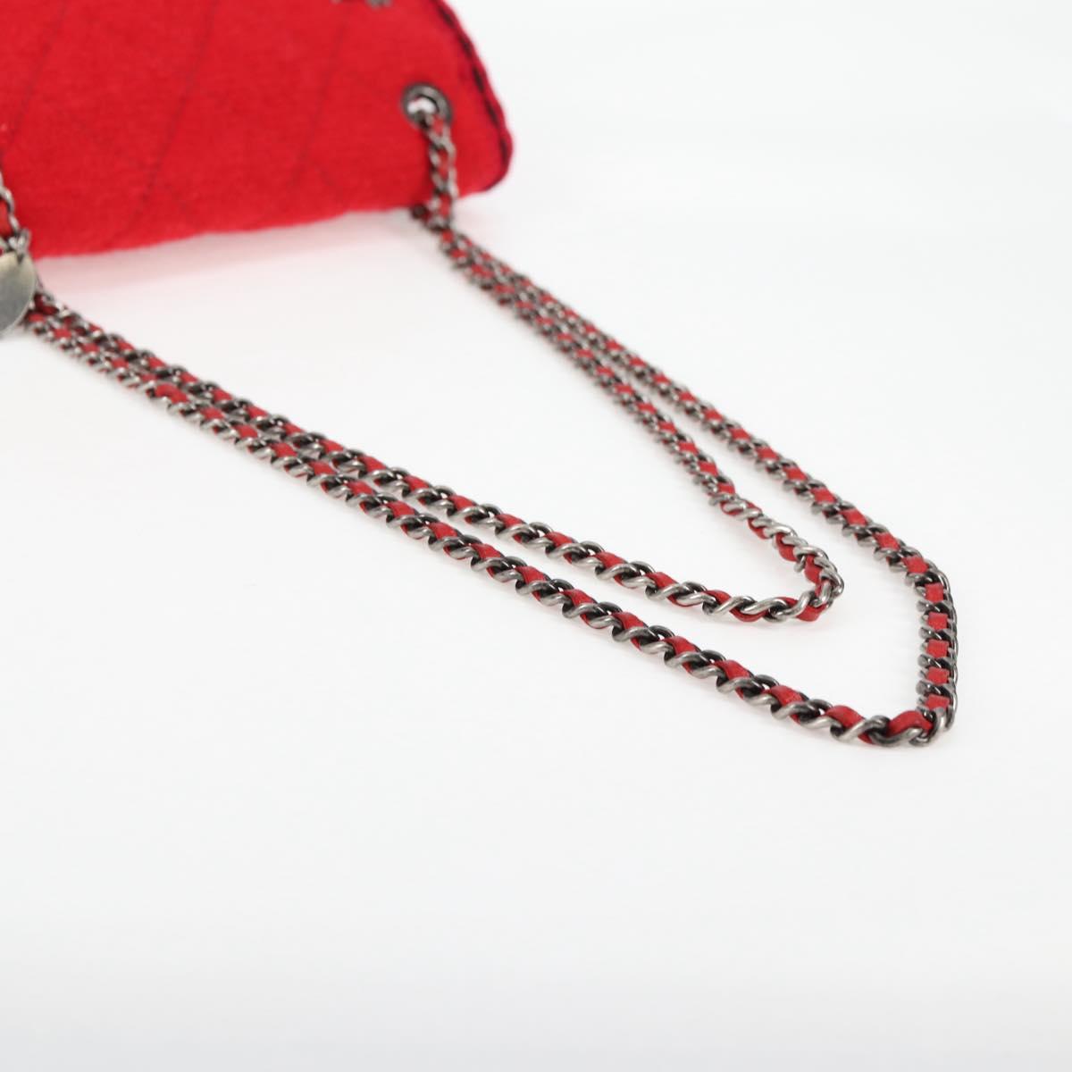 Chanel Matelasse Chain Wool Red