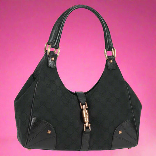 Gucci GG Canvas Bardot Black