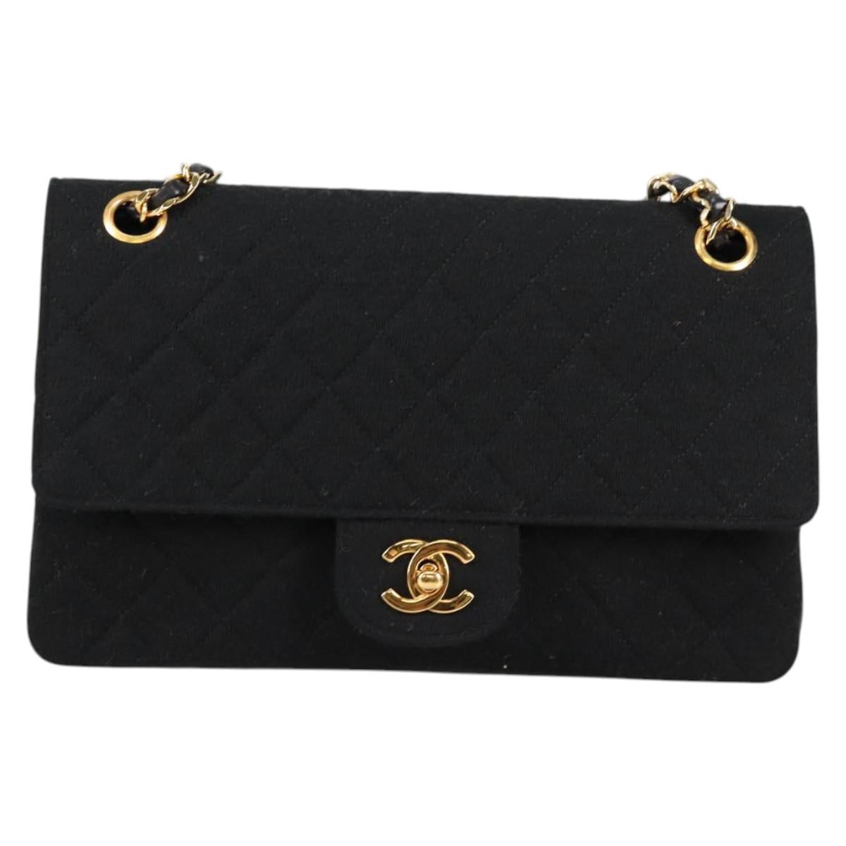 Chanel Matelasse Cotton Black Bag