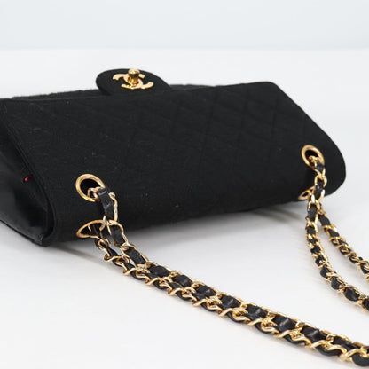 Chanel Matelasse Cotton Black Bag
