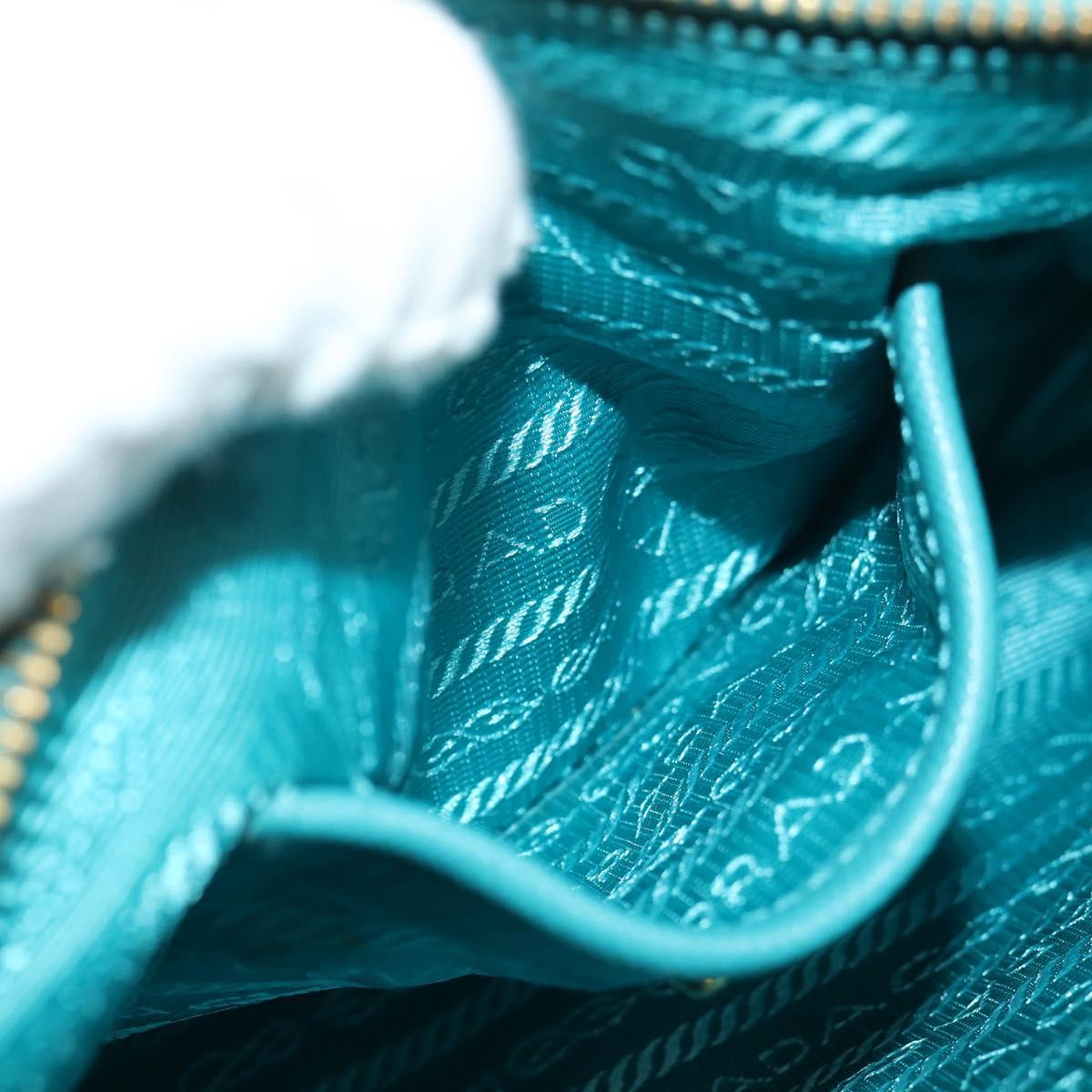 PRADA Shoulder Bag Nylon Blue Gold Auth 153492V (Copy)