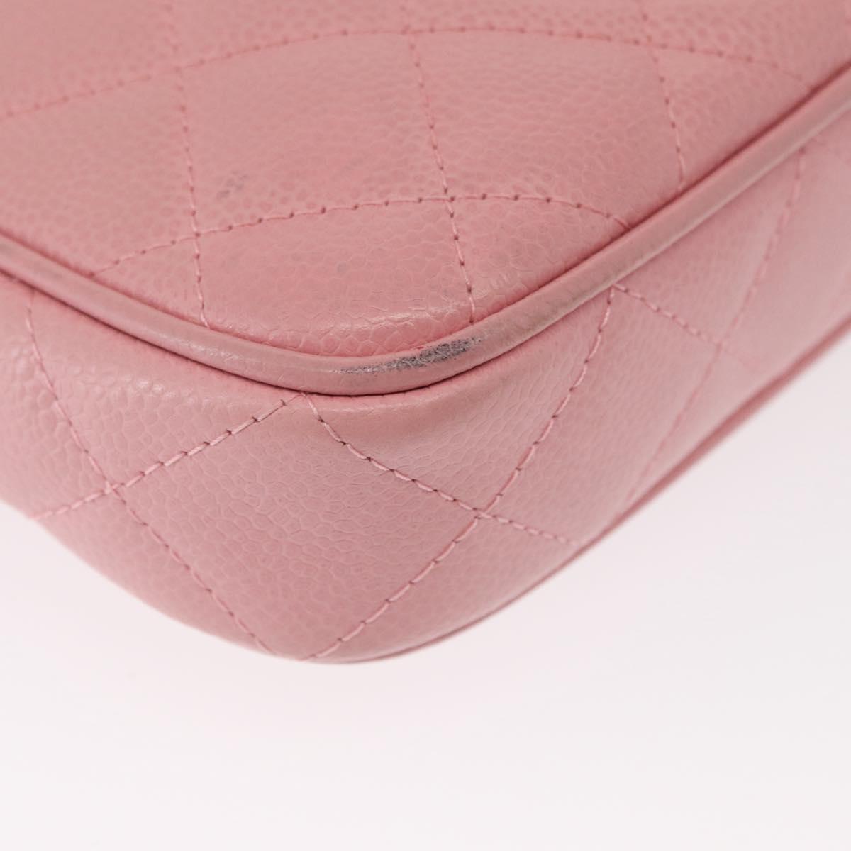 Chanel Matelasse COCO Mark Chain Bag Caviar Skin Pink