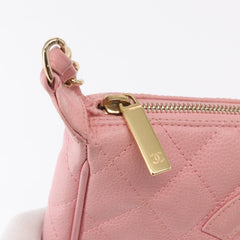 Chanel Matelasse COCO Mark Chain Bag Caviar Skin Pink
