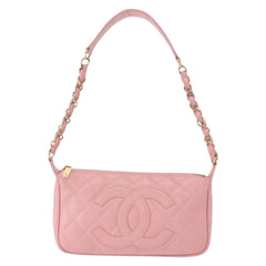 Chanel Matelasse COCO Mark Chain Bag Caviar Skin Pink