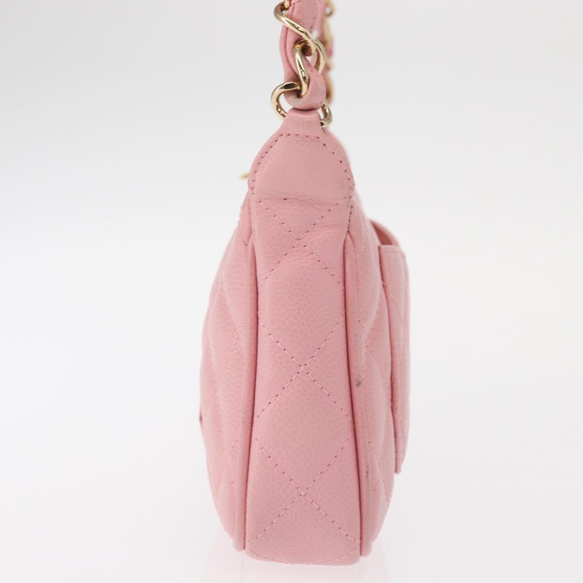 Chanel Matelasse COCO Mark Chain Bag Caviar Skin Pink