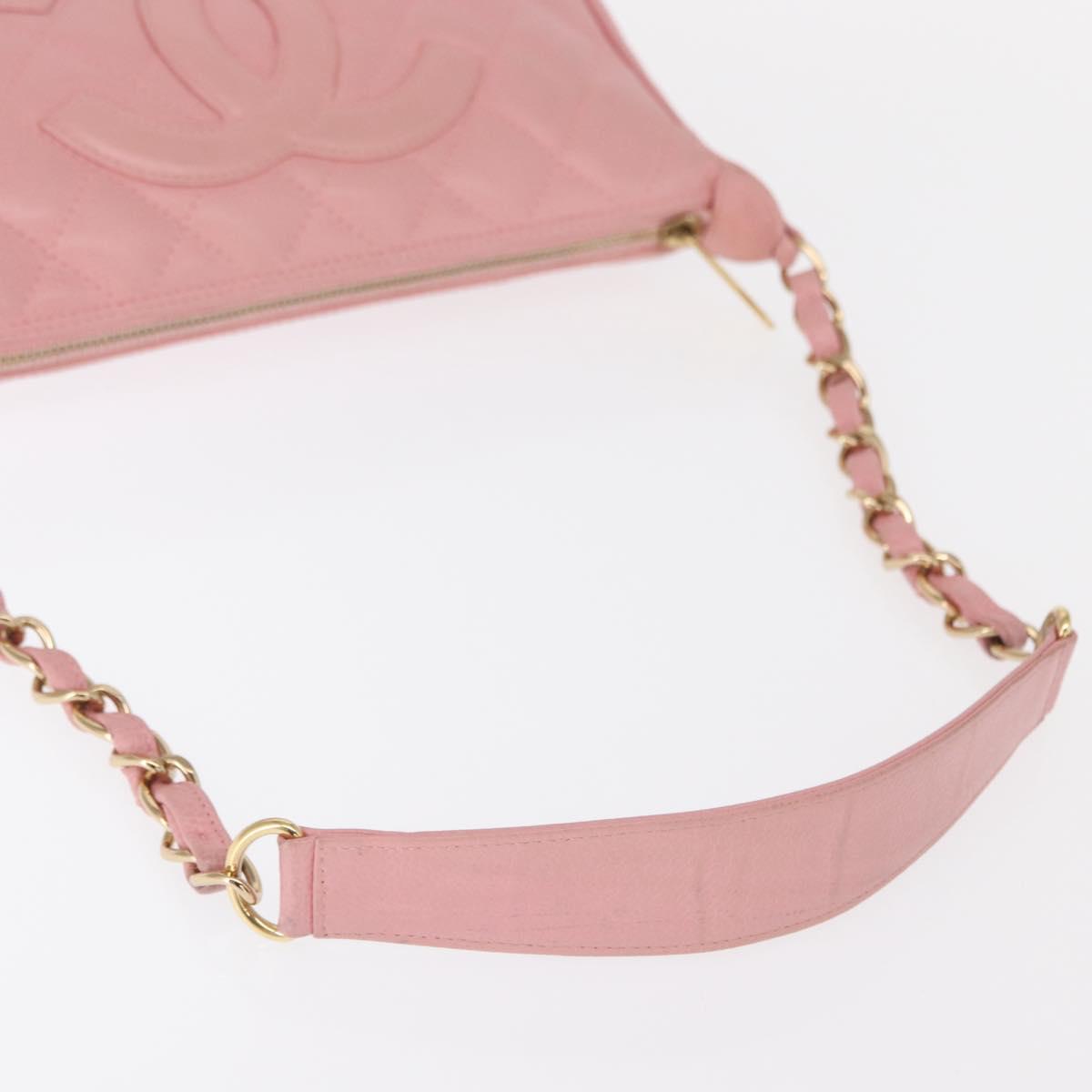 Chanel Matelasse COCO Mark Chain Bag Caviar Skin Pink