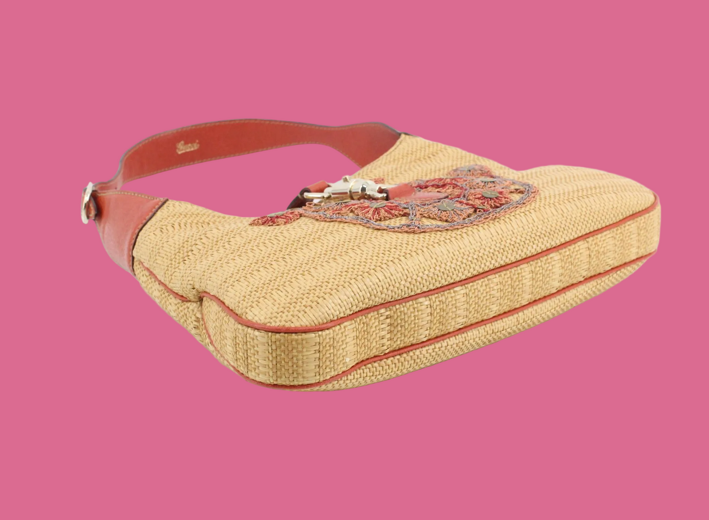 Gucci Jackie Embroidered Shoulder Bag