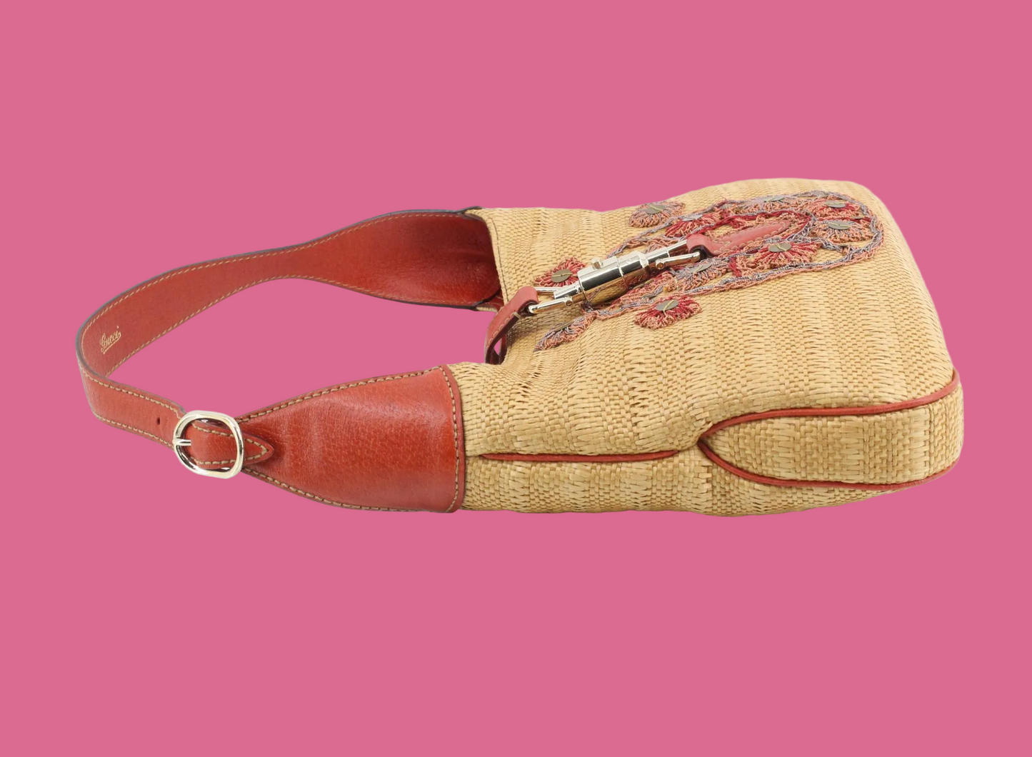 Gucci Jackie Embroidered Shoulder Bag