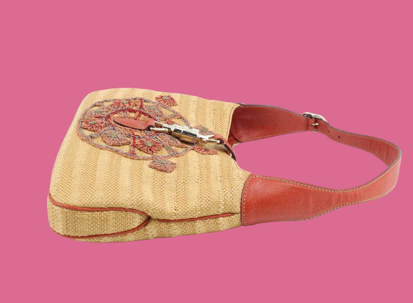 Gucci Jackie Embroidered Shoulder Bag