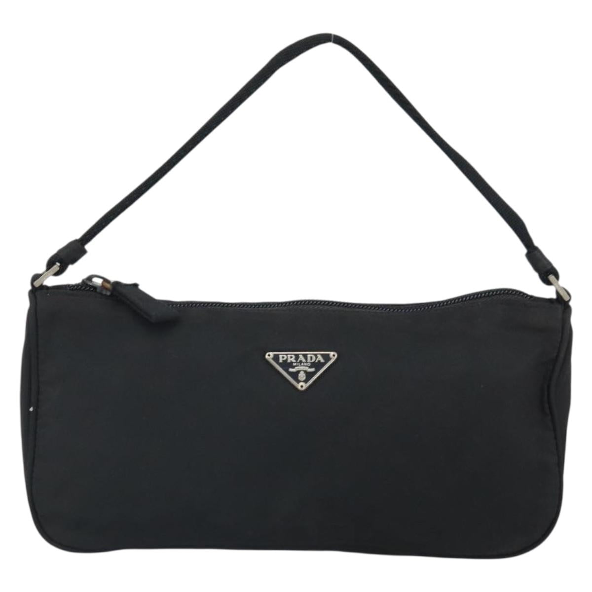 Prada Hand Nylon Black Silver