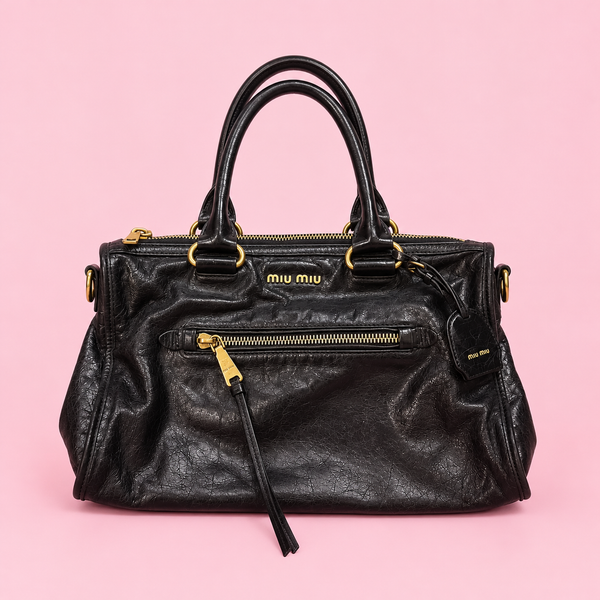 Miu Miu Black Vitello Bag