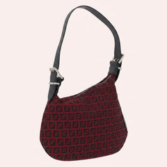 Fendi Red Zucchino Oyster Bag