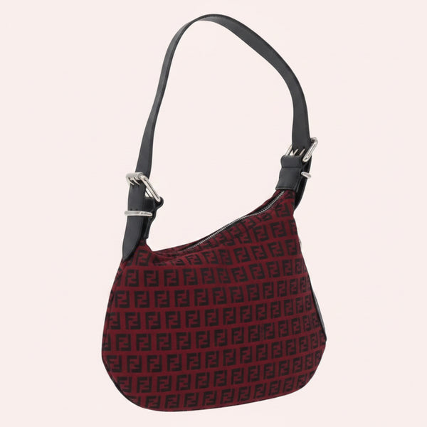 Fendi Red Zucchino Oyster Bag