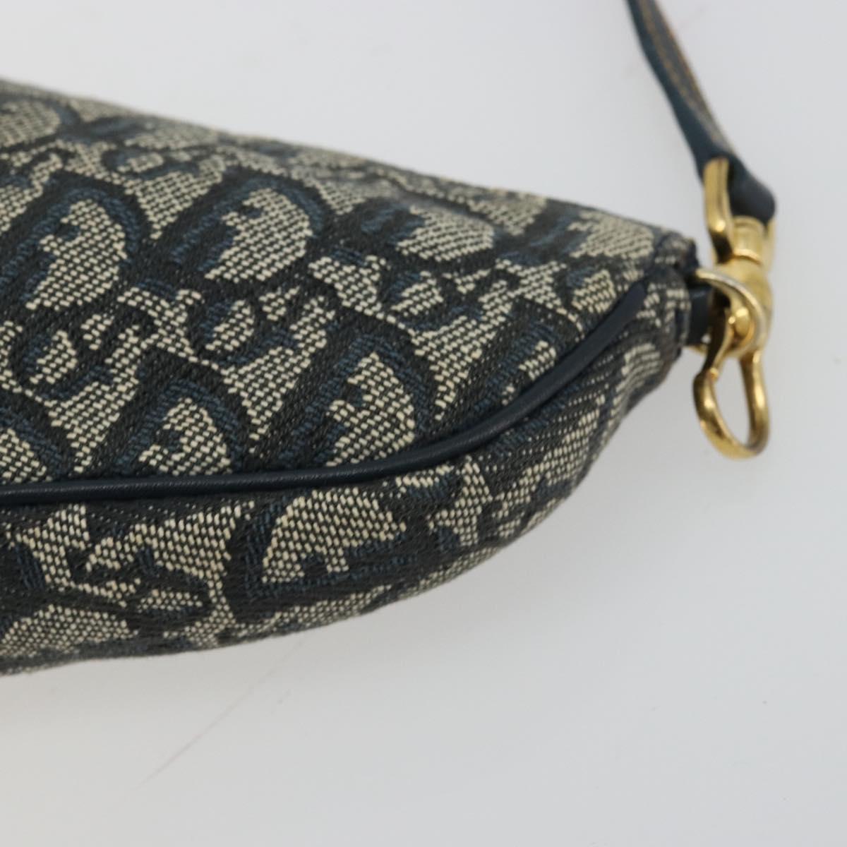 Christian Dior Trotter Canvas Saddle Pouch Navy