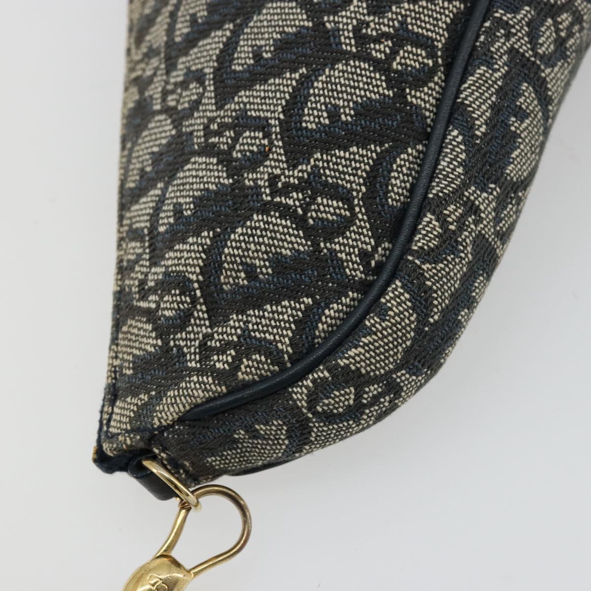 Christian Dior Trotter Canvas Saddle Pouch Navy