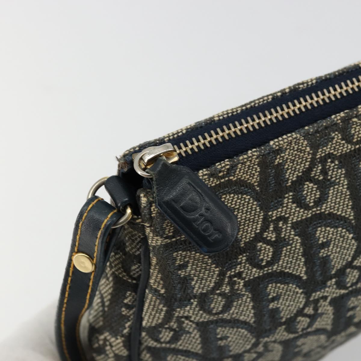 Christian Dior Trotter Canvas Saddle Pouch Navy