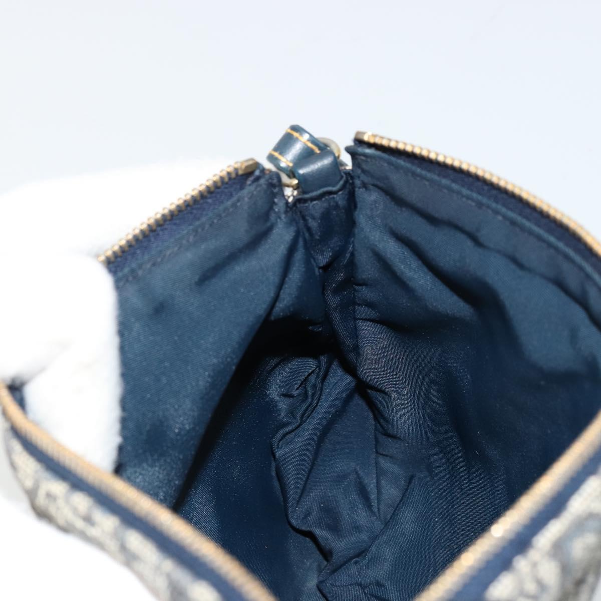 Christian Dior Trotter Canvas Saddle Pouch Navy