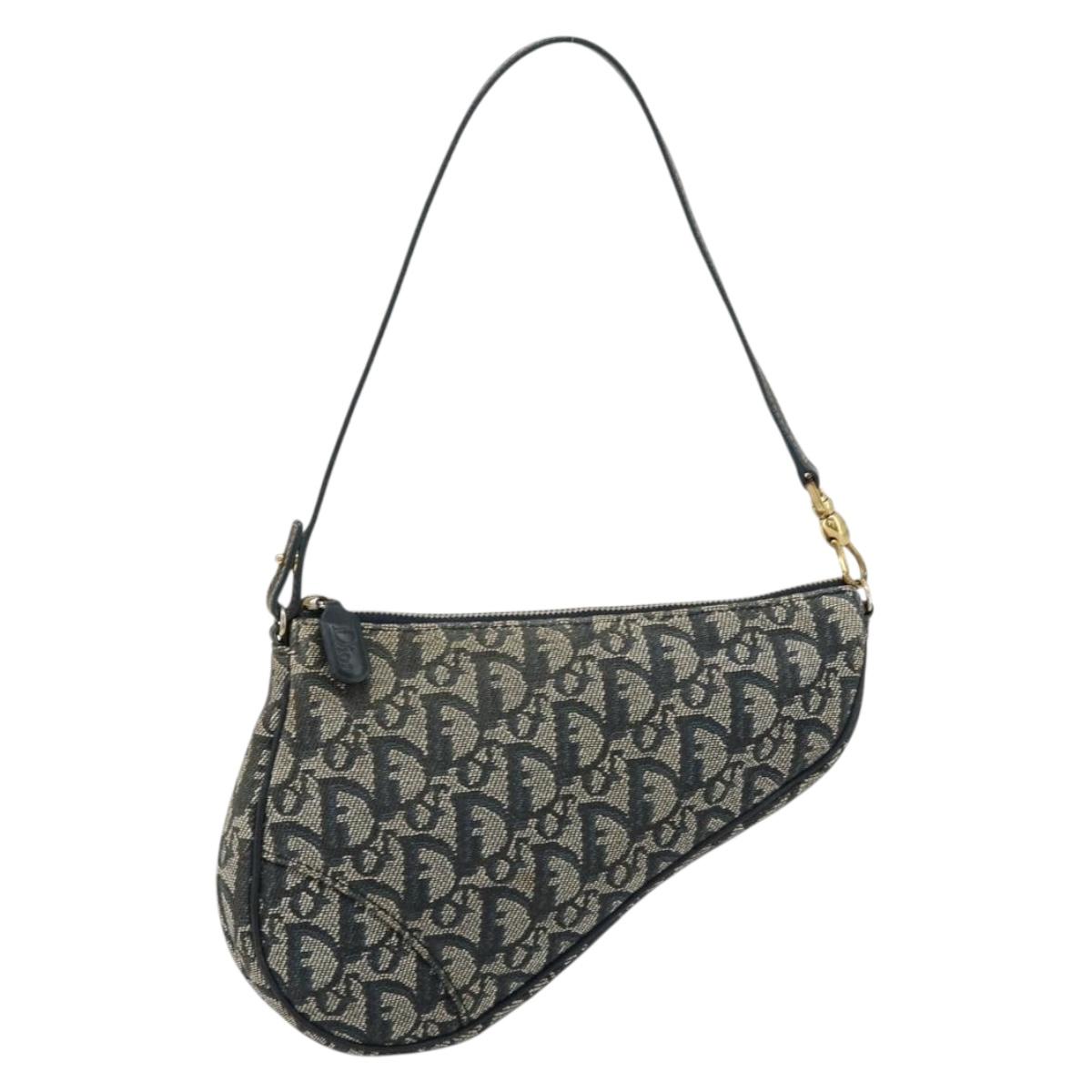 Christian Dior Trotter Canvas Saddle Pouch Navy