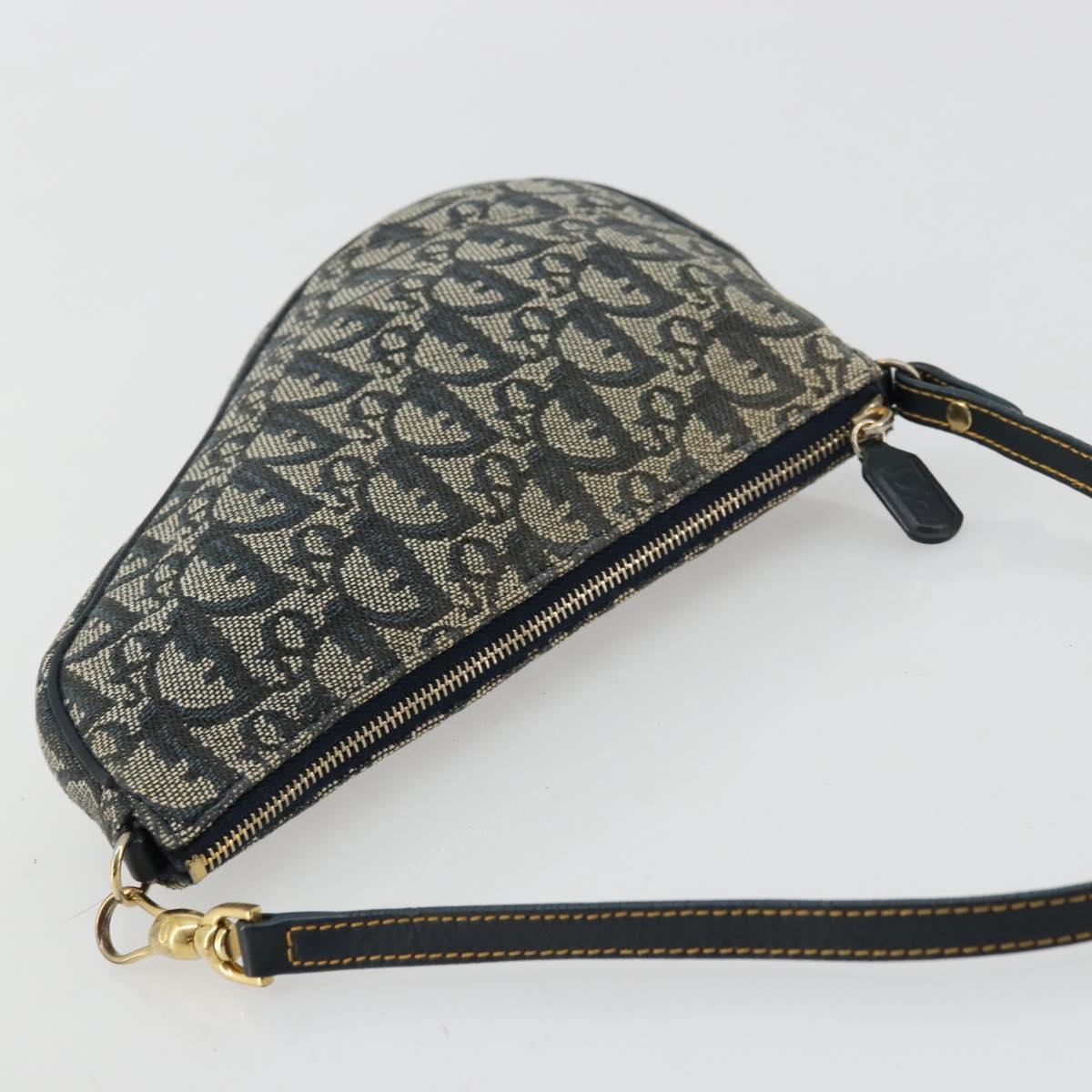 Christian Dior Trotter Canvas Saddle Pouch Navy