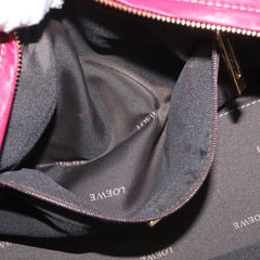 Loewe Amazona Leather Boston Bag in Pink