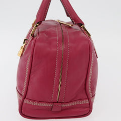 Loewe Amazona Leather Boston Bag in Pink