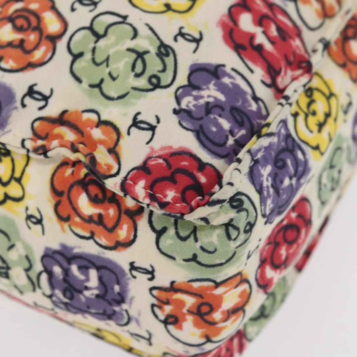 Chanel Multi Camellia Print Canvas Tote