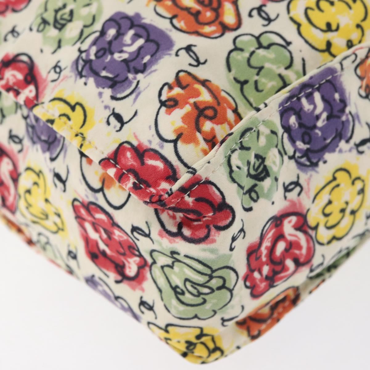 Chanel Multi Camellia Print Canvas Tote