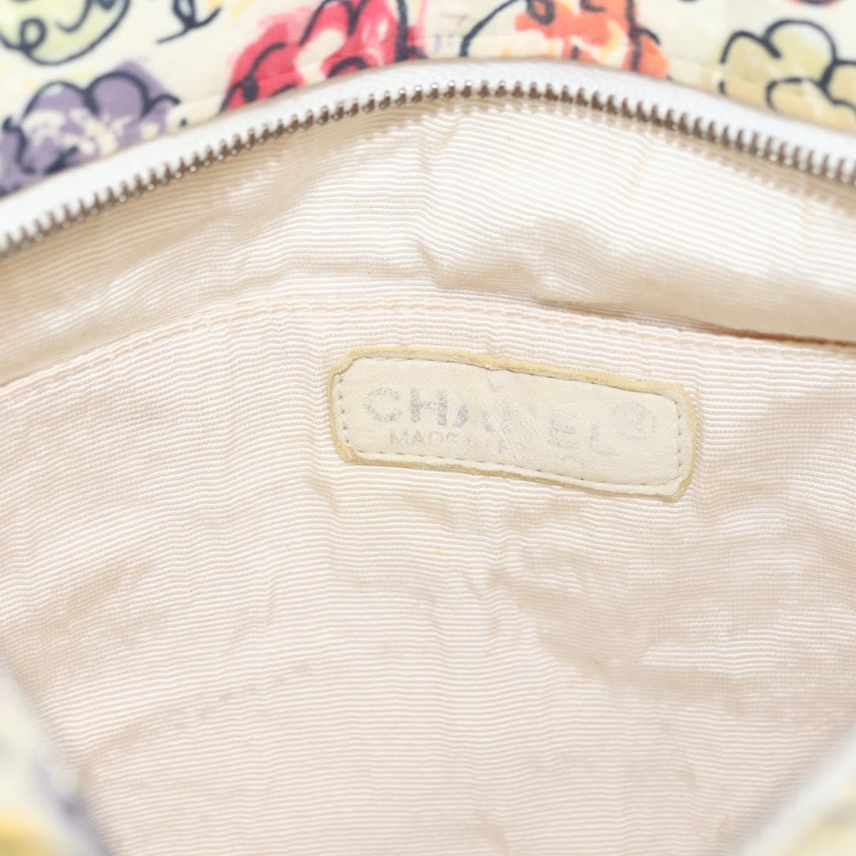 Chanel Multi Camellia Print Canvas Tote