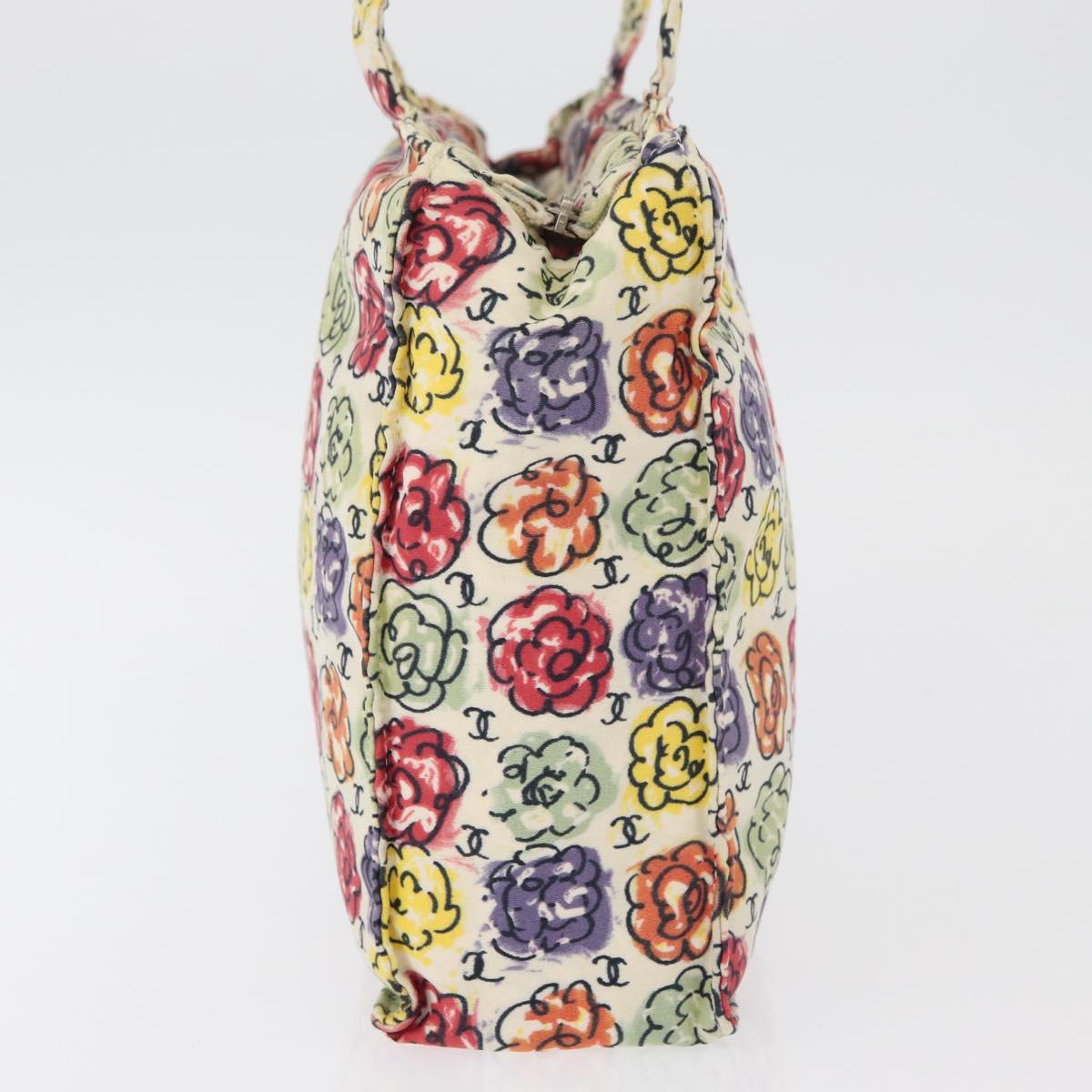 Chanel Multi Camellia Print Canvas Tote