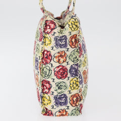 Chanel Multi Camellia Print Canvas Tote