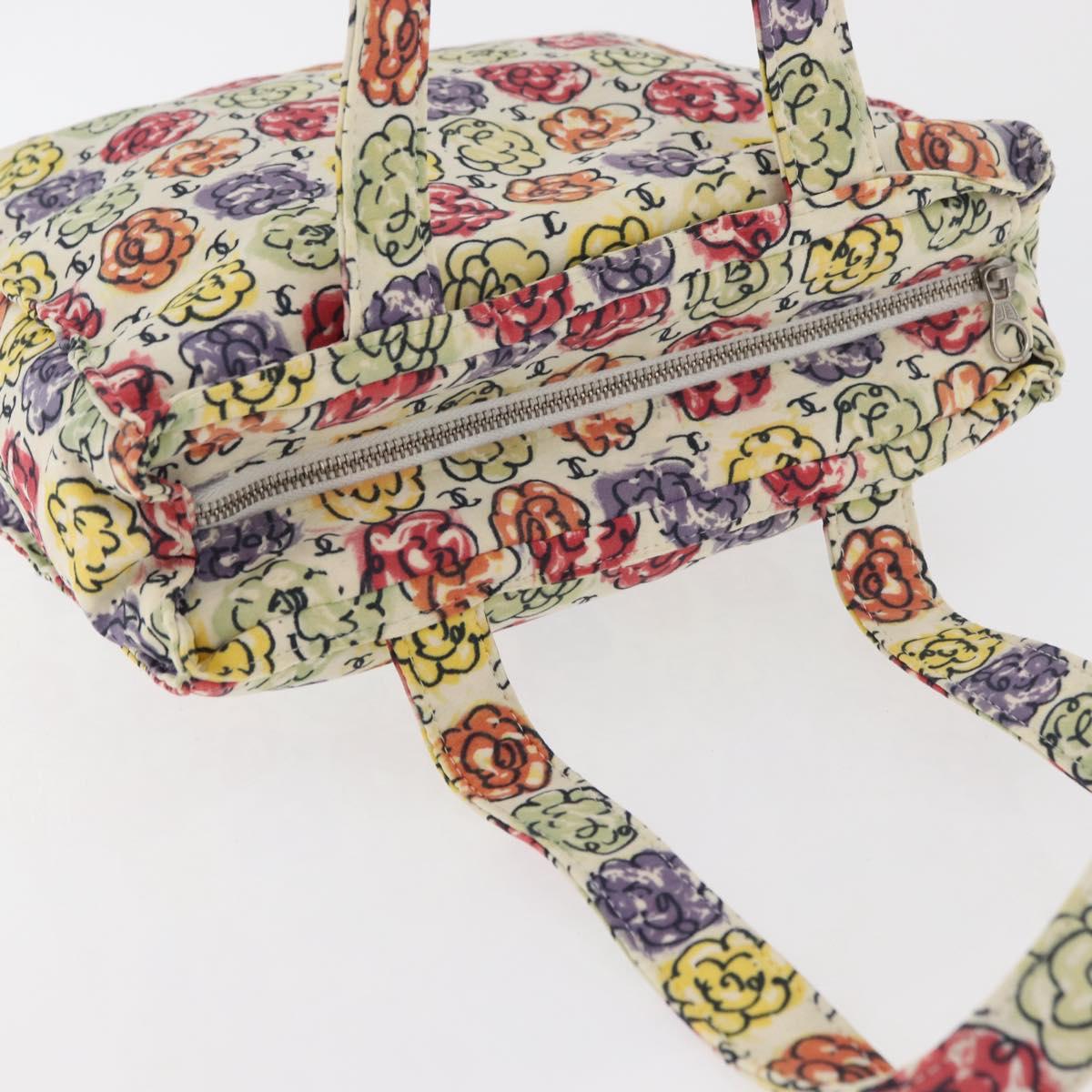 Chanel Multi Camellia Print Canvas Tote