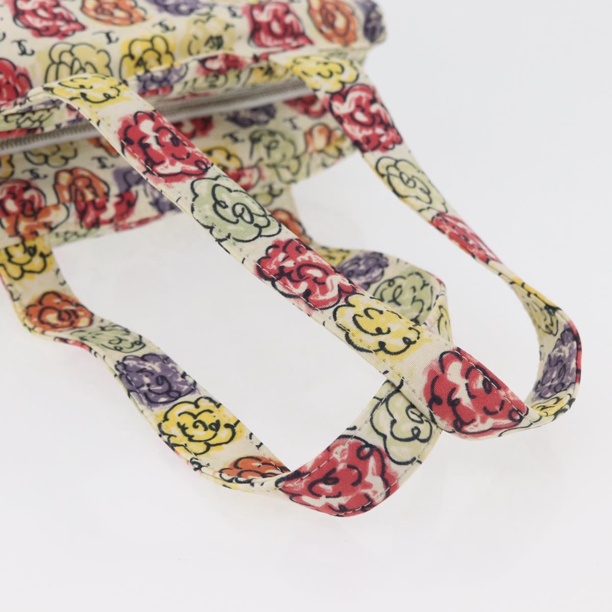Chanel Multi Camellia Print Canvas Tote