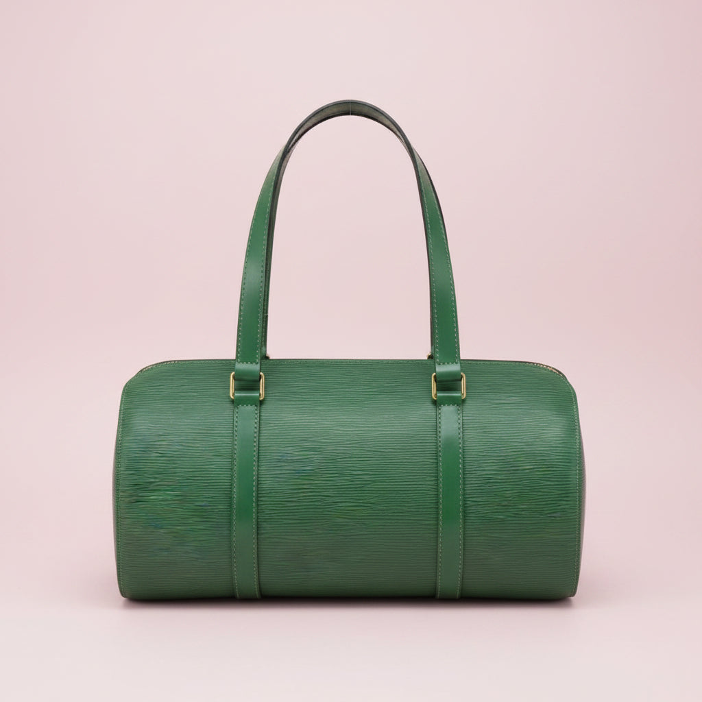Louis Vuitton Borneo Green Epi Leather Soufflot Bag