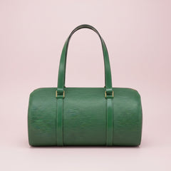 Louis Vuitton Borneo Green Epi Leather Soufflot Bag