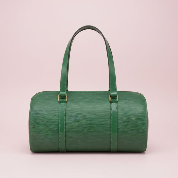Louis Vuitton Borneo Green Epi Leather Soufflot Bag