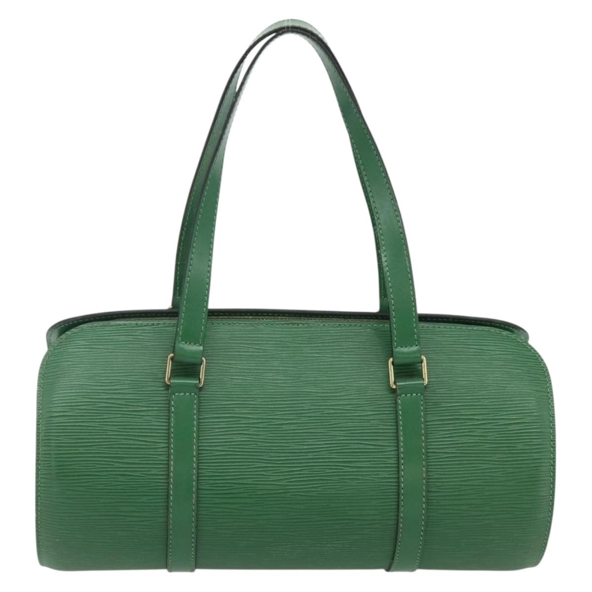 Louis Vuitton Borneo Green Epi Leather Soufflot Bag