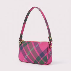 Vivienne Westwood Plaid Shoulder Bag Pink