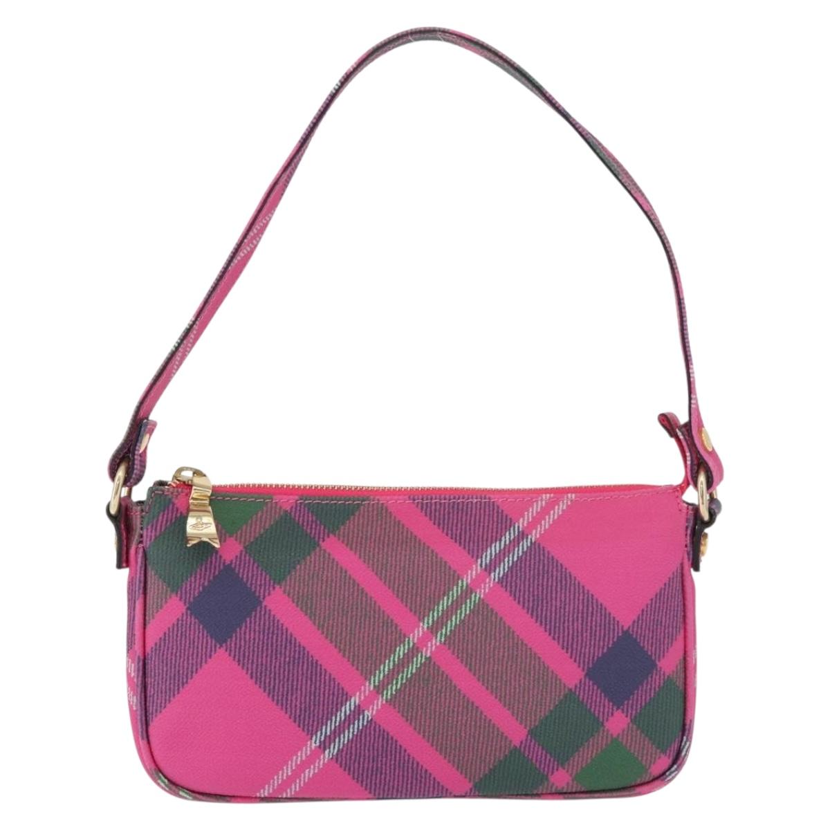 Vivienne Westwood Plaid Shoulder Bag Pink