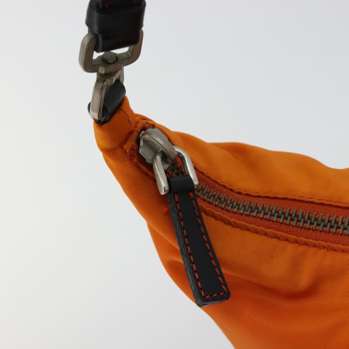 Prada Orange Nylon Shoulder Bag