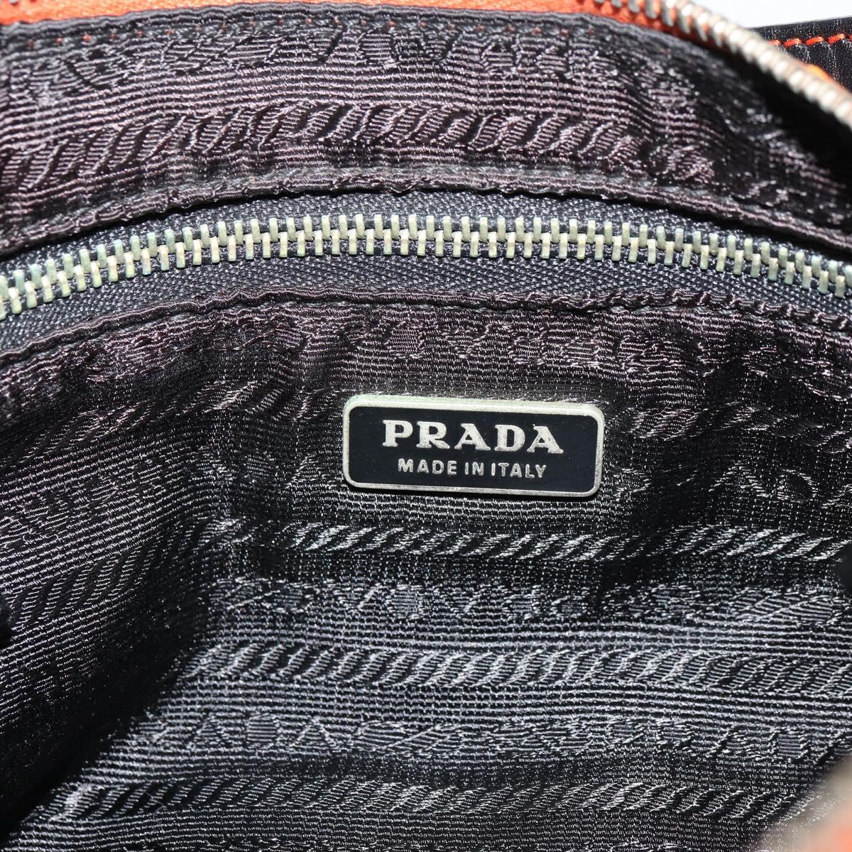 Prada Orange Nylon Shoulder Bag