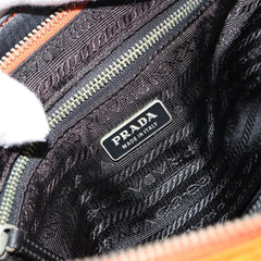 Prada Orange Nylon Shoulder Bag