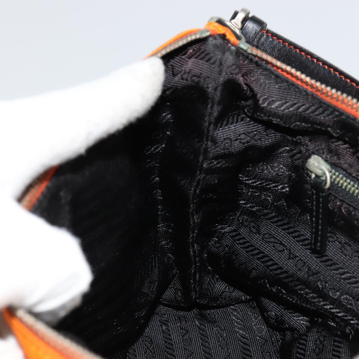 Prada Orange Nylon Shoulder Bag