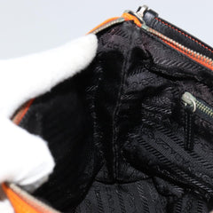 Prada Orange Nylon Shoulder Bag