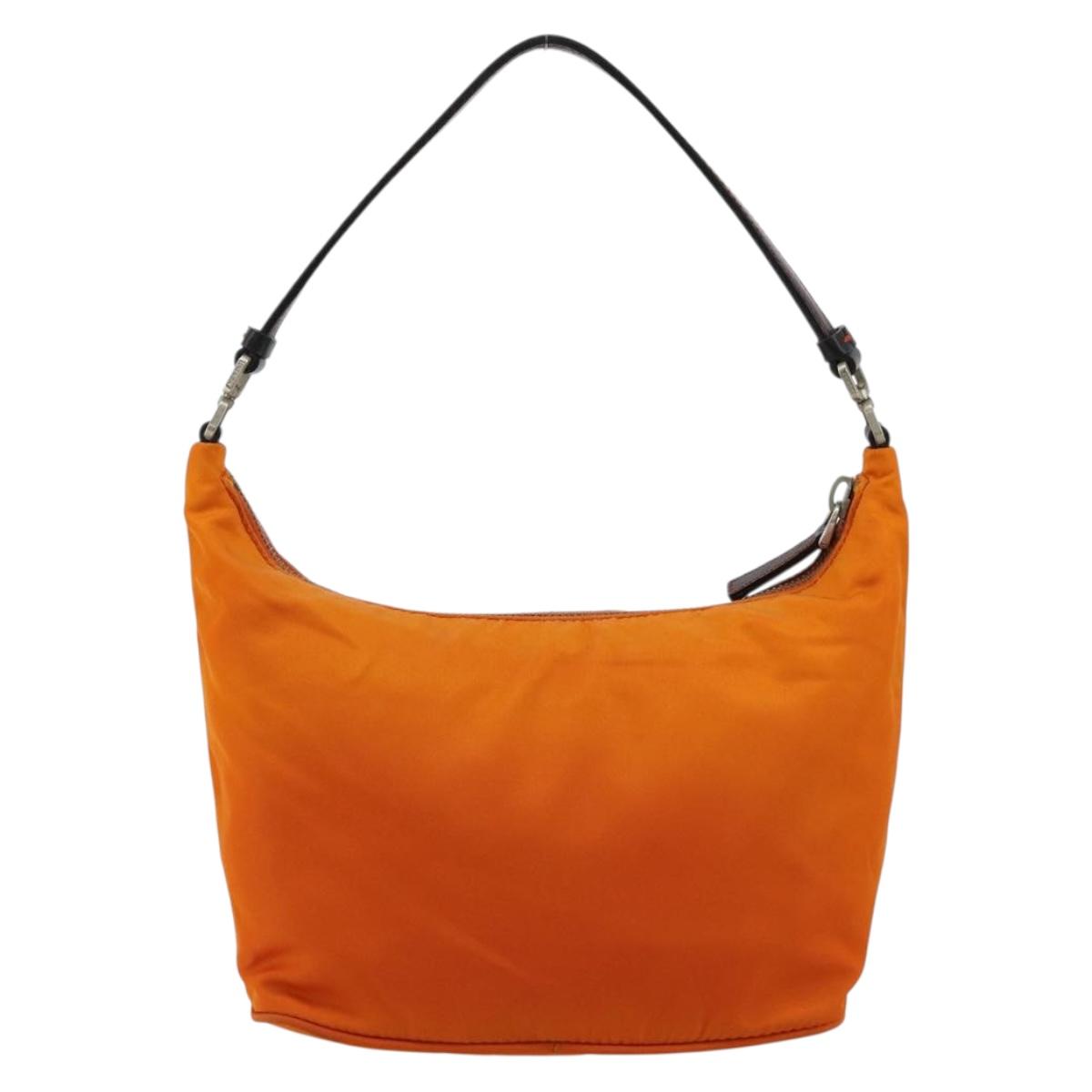 Prada Orange Nylon Shoulder Bag